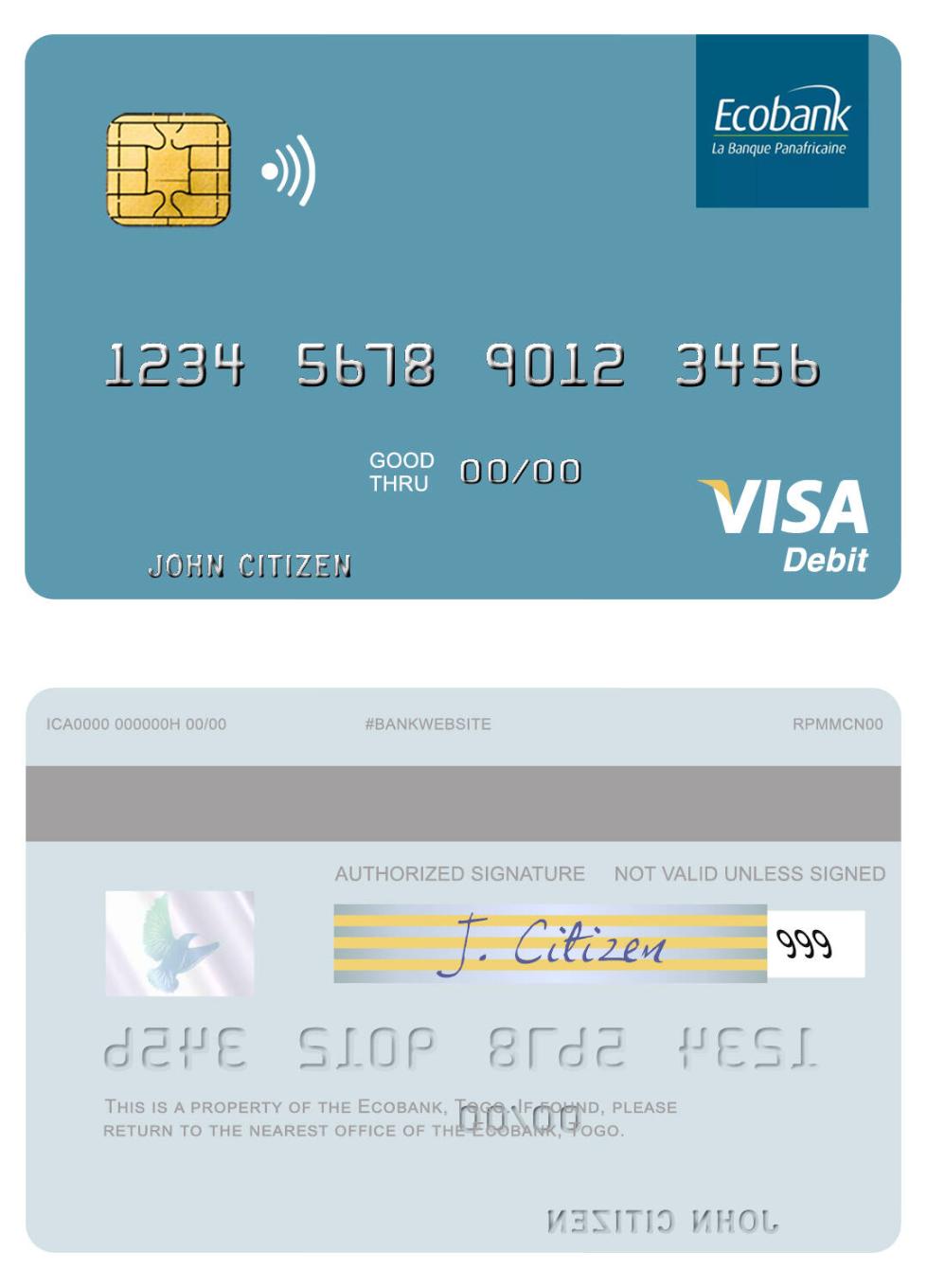 Togo Ecobank visa debit card